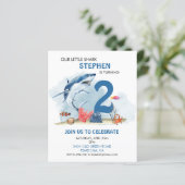 Onze Kleine Haai Verjaardag Leeftijd Aquarel Budge (Staand voorkant)