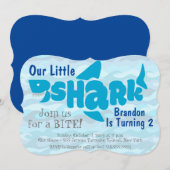 Onze Kleine Haaien Kinderen Verjaardagsuitnodiging Kaart (Voorkant / Achterkant)
