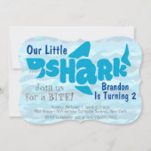 Onze Kleine Haaien Kinderen Verjaardagsuitnodiging Kaart (Voorkant)