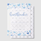 Onze kleine Heartbreaker Blue Valentijn Baby showe Vellum Uitnodigingen (Offset (Uitnodiging))