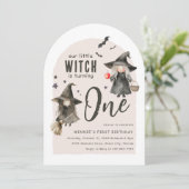 Onze kleine heks | Eerste verjaardagsfeestje Kaart (Staand voorkant)