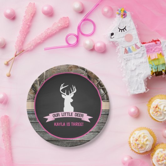 Onze kleine herten partij Bord - Meisje (Feest)
