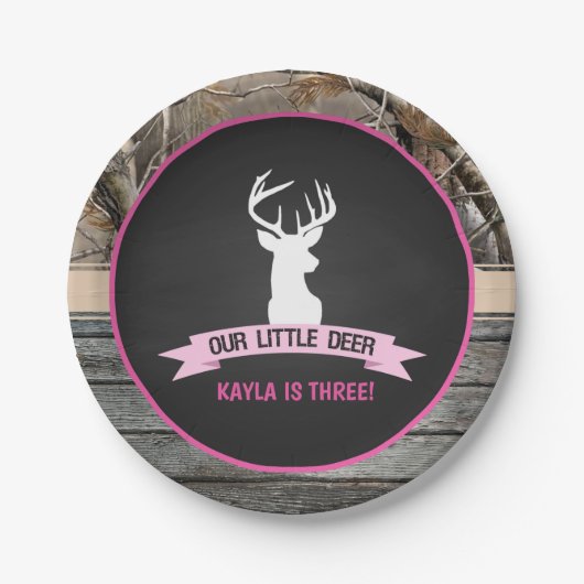 Onze kleine herten partij Bord - Meisje (Voorkant)