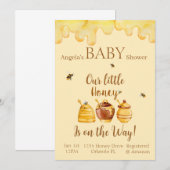 Onze Kleine Honey Is Op Weg! Baby Shower Kaart (Voorkant / Achterkant)