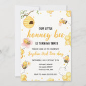 Onze Kleine Honing Bumble Bee Bloemen Verjaardagsf Kaart (Voorkant)