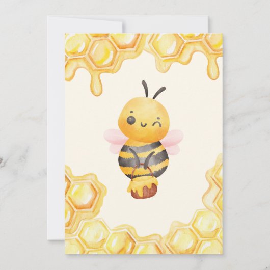 Onze Kleine Honing Bumble Bee Bloemen Verjaardagsf Kaart (Achterkant)