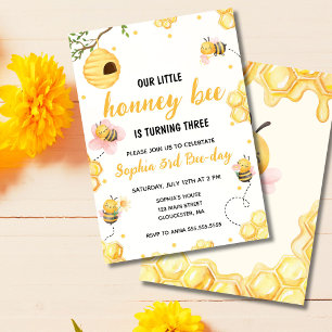 Onze Kleine Honing Bumble Bee Bloemen Verjaardagsf Kaart