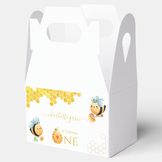 Onze kleine honing draait om één bijendag bedankdoosjes (Geopend)