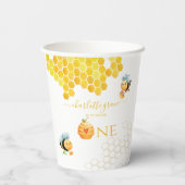 Onze kleine honing draait om één bijendag papieren bekers (Achterkant)