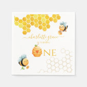 Onze kleine honing draait om één bijendag servet (Voorkant)