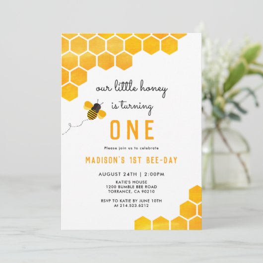 Onze kleine honing draait om één bijengeboorte. kaart (Staand voorkant)