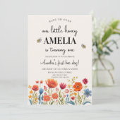 Onze kleine honing eerste verjaardag kaart (Staand voorkant)