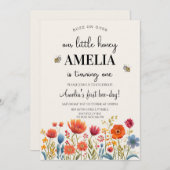 Onze kleine honing eerste verjaardag kaart (Voorkant / Achterkant)