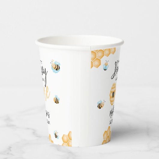 Onze kleine honing | Eerste verjaardag Papieren Bekers (Rechts)