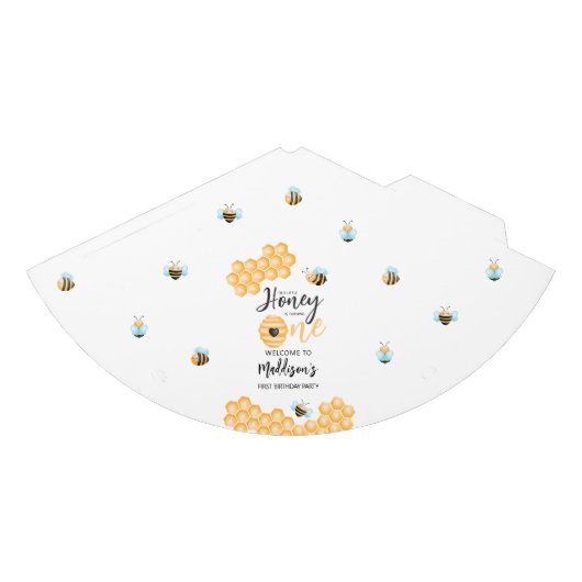 Onze kleine honing | Eerste Verjaardag Welkom Feesthoedjes (Voorkant)