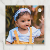 Onze kleine honing | Foto van eerste verjaardag Bedankjes Labels (Achterkant)