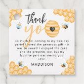 Onze kleine honing | Foto van eerste verjaardag Bedankjes Labels (Voorkant)