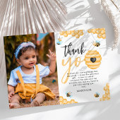 Onze kleine honing | Foto van eerste verjaardag Bedankkaart