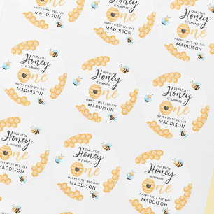 Onze kleine honing   Foto van eerste verjaardag Ronde Sticker