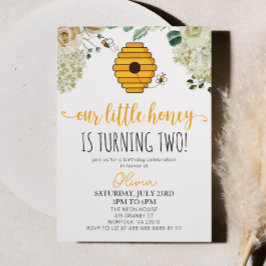 Onze kleine honing hommel bij verjaardagsfeestje kaart