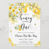 Onze kleine honing is een bijenbloem 1e verjaardag kaart (Voorkant / Achterkant)