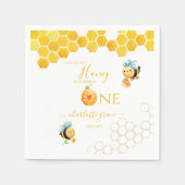 Onze kleine honing is het draaien van een bijendag servet (Voorkant)