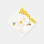 Onze kleine honing is het draaien van een bijendag servet (Hoek)