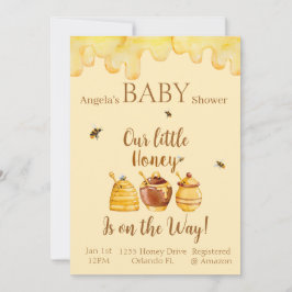 Onze kleine honing is onderweg! Baby shower Kaart