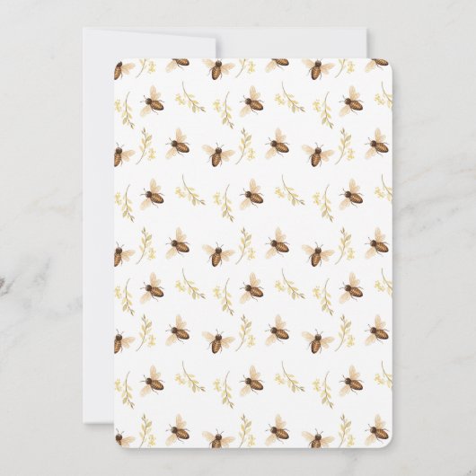 Onze Kleine Honing is op de Weg Baby shower Kaart (Achterkant)