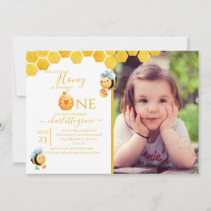 Onze kleine honing verandert een bijenthema Birthd Kaart