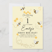 Onze kleine honing wordt één bij verjaardag kaart (Voorkant)