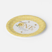 Onze kleine honingbij 1e bijendag verjaardag papieren bordje (Gekanteld)