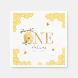 Onze kleine honingbij 1e bijendag verjaardag servet