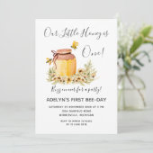 Onze kleine honingbij eerste verjaardag kaart (Staand voorkant)