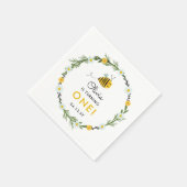 Onze kleine honingbij eerste verjaardag servet (Hoek)