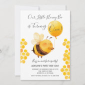 Onze kleine honingbij wordt één verjaardag kaart (Voorkant)