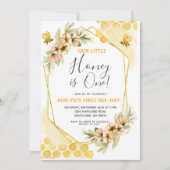 Onze kleine honingbijen 1e verjaardag kaart (Voorkant)