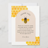 Onze kleine honingbijenfeest bedankt kaart (Voorkant)