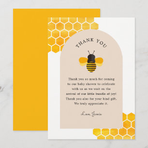 Onze kleine honingbijenfeest bedankt kaart