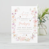 Onze kleine honingbloem Bee Meisjes 1e verjaardag Kaart (Staand voorkant)