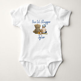 Onze Kleine Honkballer Persoonlijke Baby Jongen Romper