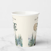 Onze kleine houthakker Beer 1e verjaardagsfeestje Papieren Bekers (Links)