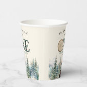 Onze kleine houthakker Beer 1e verjaardagsfeestje Papieren Bekers (Rechts)