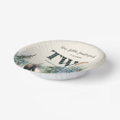 Onze kleine houthakker Beer 2e verjaardagsfeestje Papieren Kommen (Gebogen)