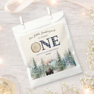 Onze kleine houthakker Beer blauw 1e verjaardagsfe Bedankzakje