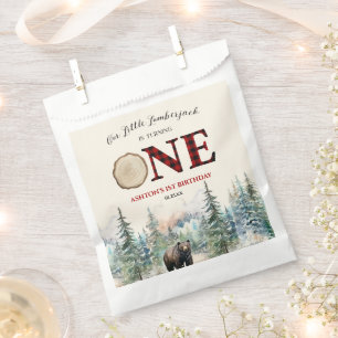 Onze kleine houthakker Beer rood 1e verjaardagsfee Bedankzakje