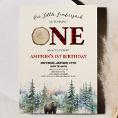 Onze kleine houthakker Beer rood 1e verjaardagsfee Kaart