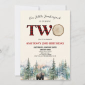 Onze kleine houthakker Beer rood 2e verjaardagsfee Kaart (Voorkant)