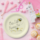 Onze Kleine Hunny Bee Geel Meisje Verjaardag Papieren Bordje (Feest)