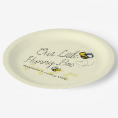 Onze Kleine Hunny Bee Geel Meisje Verjaardag Papieren Bordje (Gekanteld)